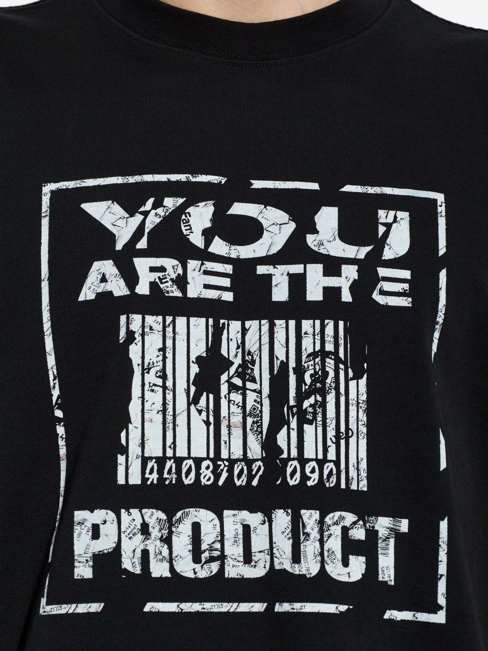 T-shirt con stampa grafica in nero 44 label group - uomo 