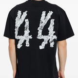 T-shirt con stampa grafica in nero 44 label group - uomo 