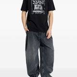 T-shirt con stampa grafica in nero 44 label group - uomo 