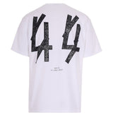 T-shirt con stampa grafica in bianco 44 label group - uomo 