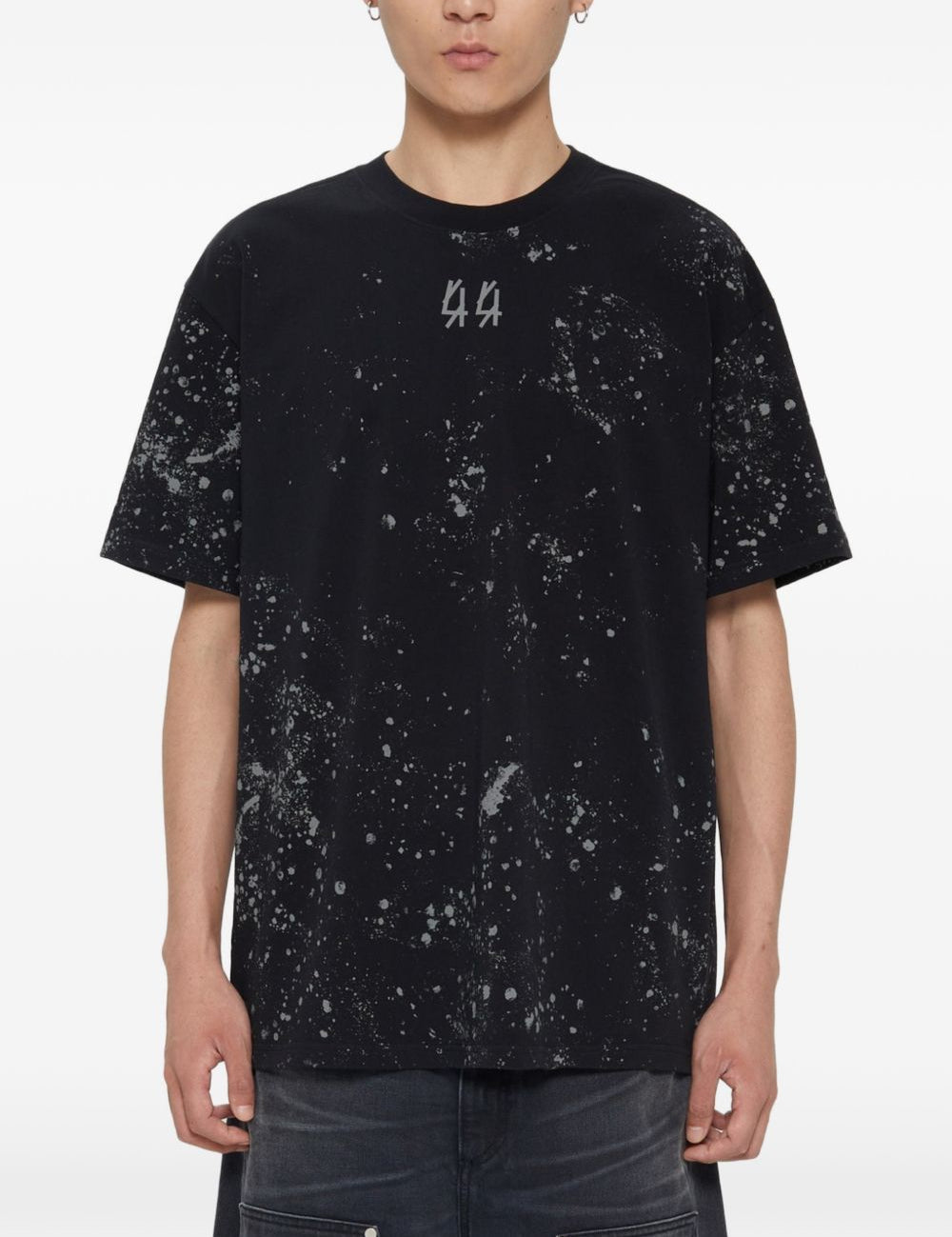 T-shirt con stampa grafica in nero 44 label group - uomo 