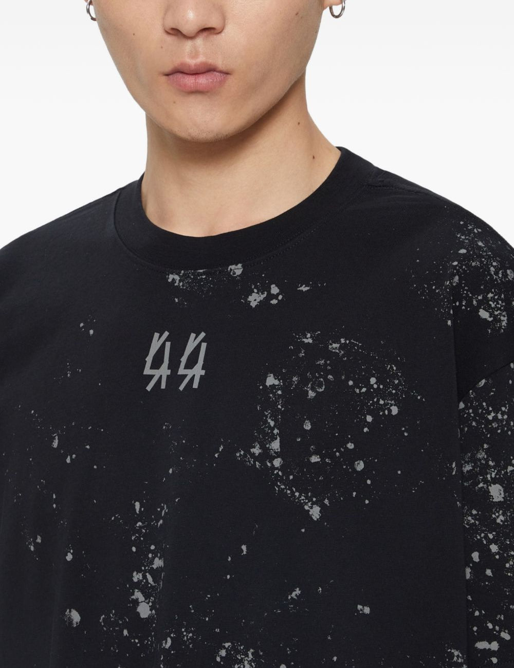 T-shirt con stampa grafica in nero 44 label group - uomo 