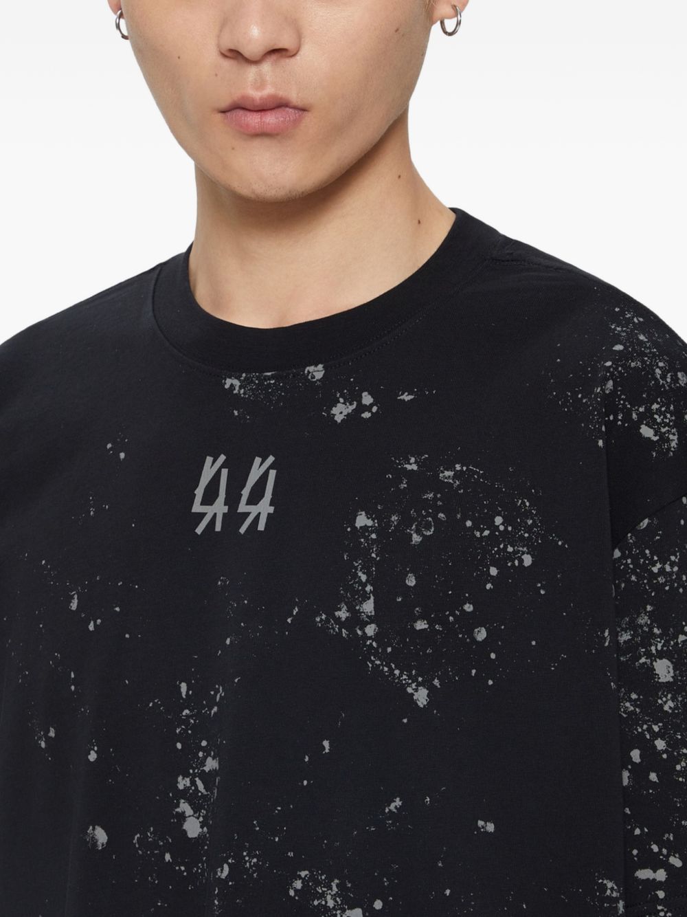 T-shirt con stampa grafica in nero 44 label group - uomo 