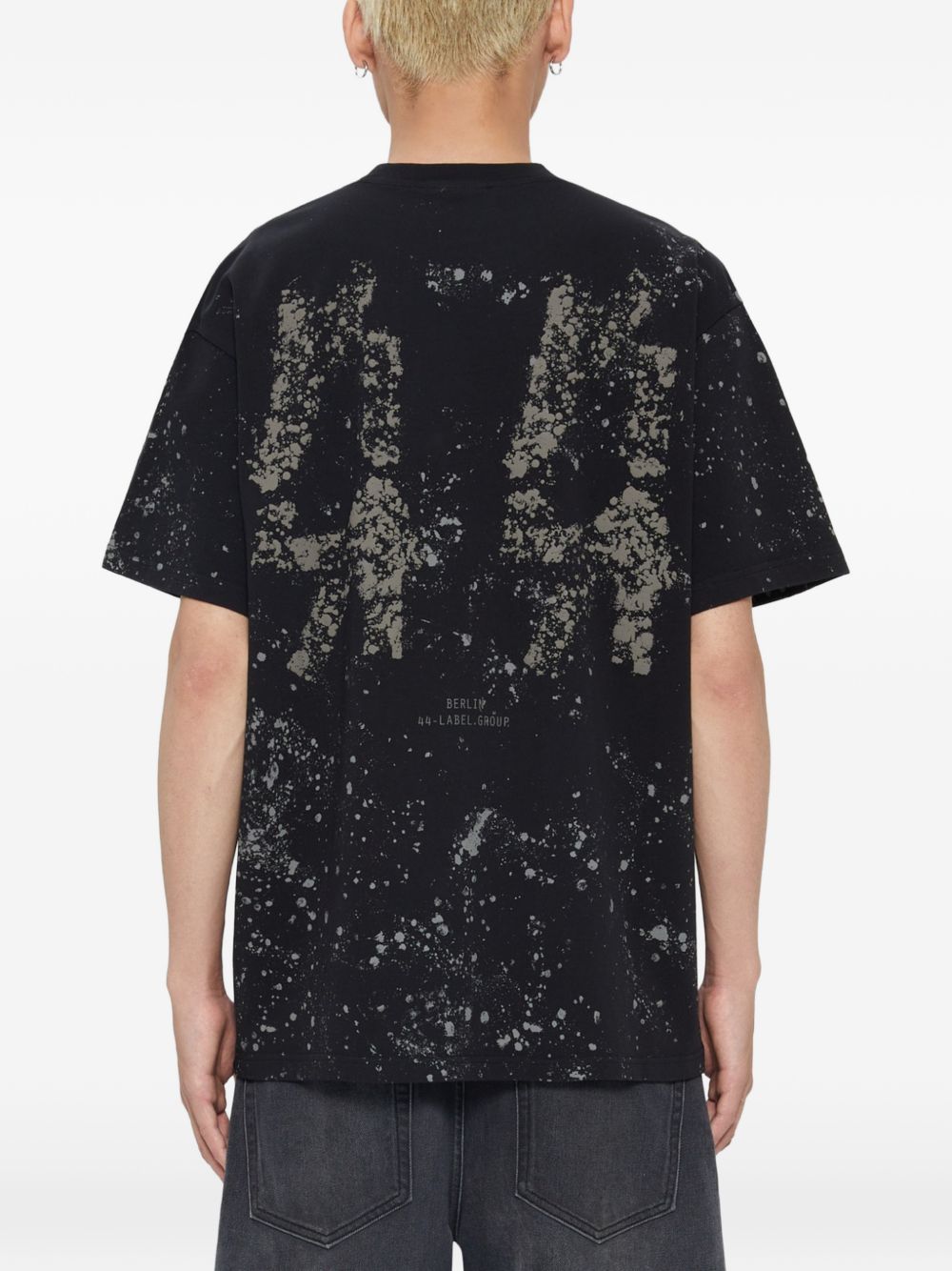 T-shirt con stampa grafica in nero 44 label group - uomo 