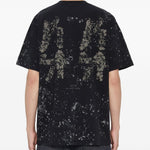 T-shirt con stampa grafica in nero 44 label group - uomo 