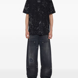 T-shirt con stampa grafica in nero 44 label group - uomo 
