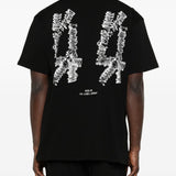 T-shirt con stampa grafica in nero 44 label group - uomo 