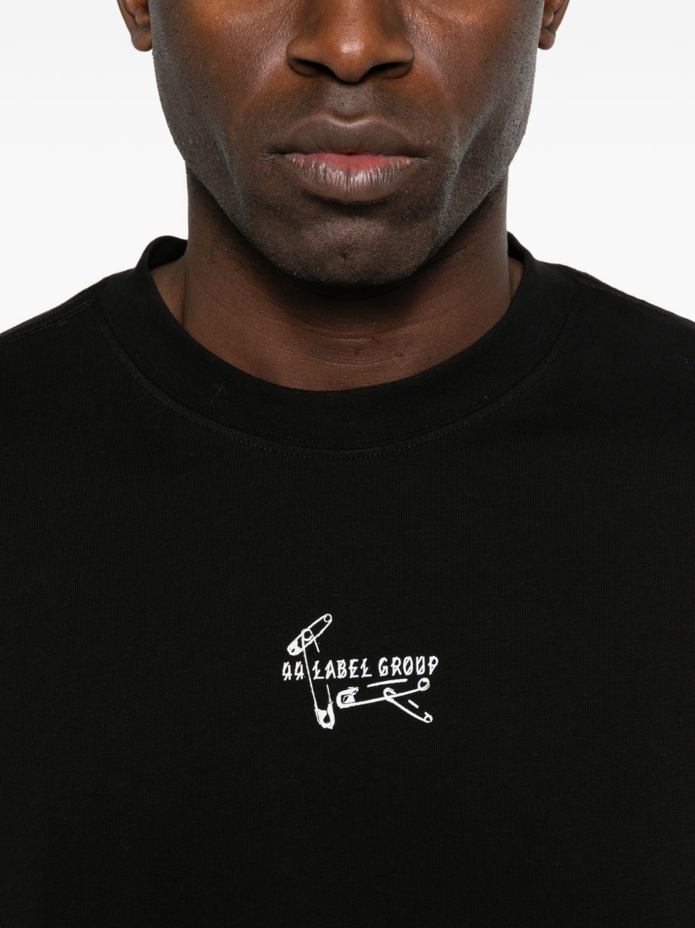T-shirt con stampa grafica in nero 44 label group - uomo 