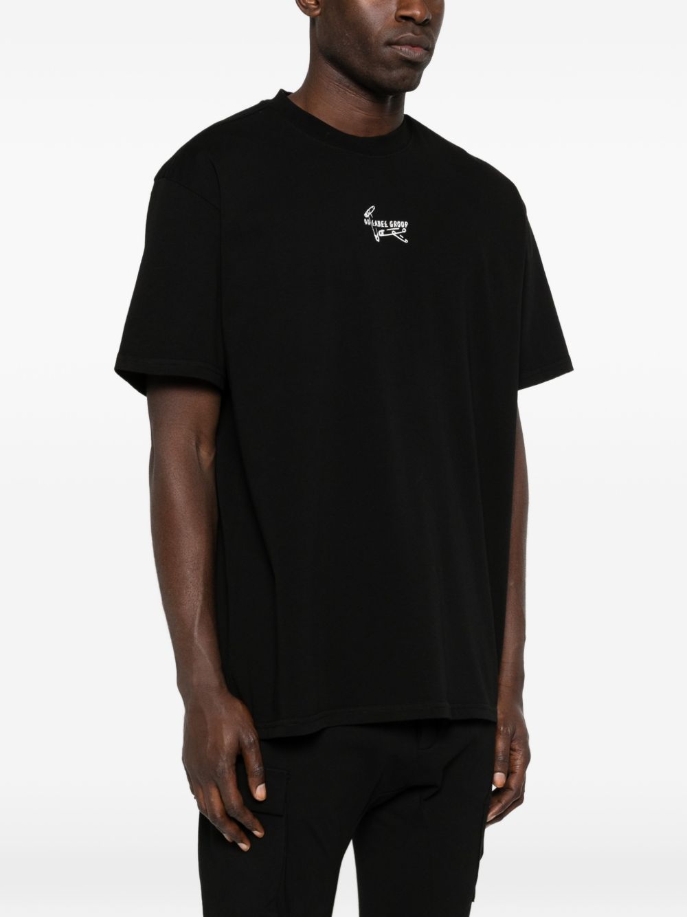 T-shirt con stampa grafica in nero 44 label group - uomo 