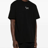T-shirt con stampa grafica in nero 44 label group - uomo 