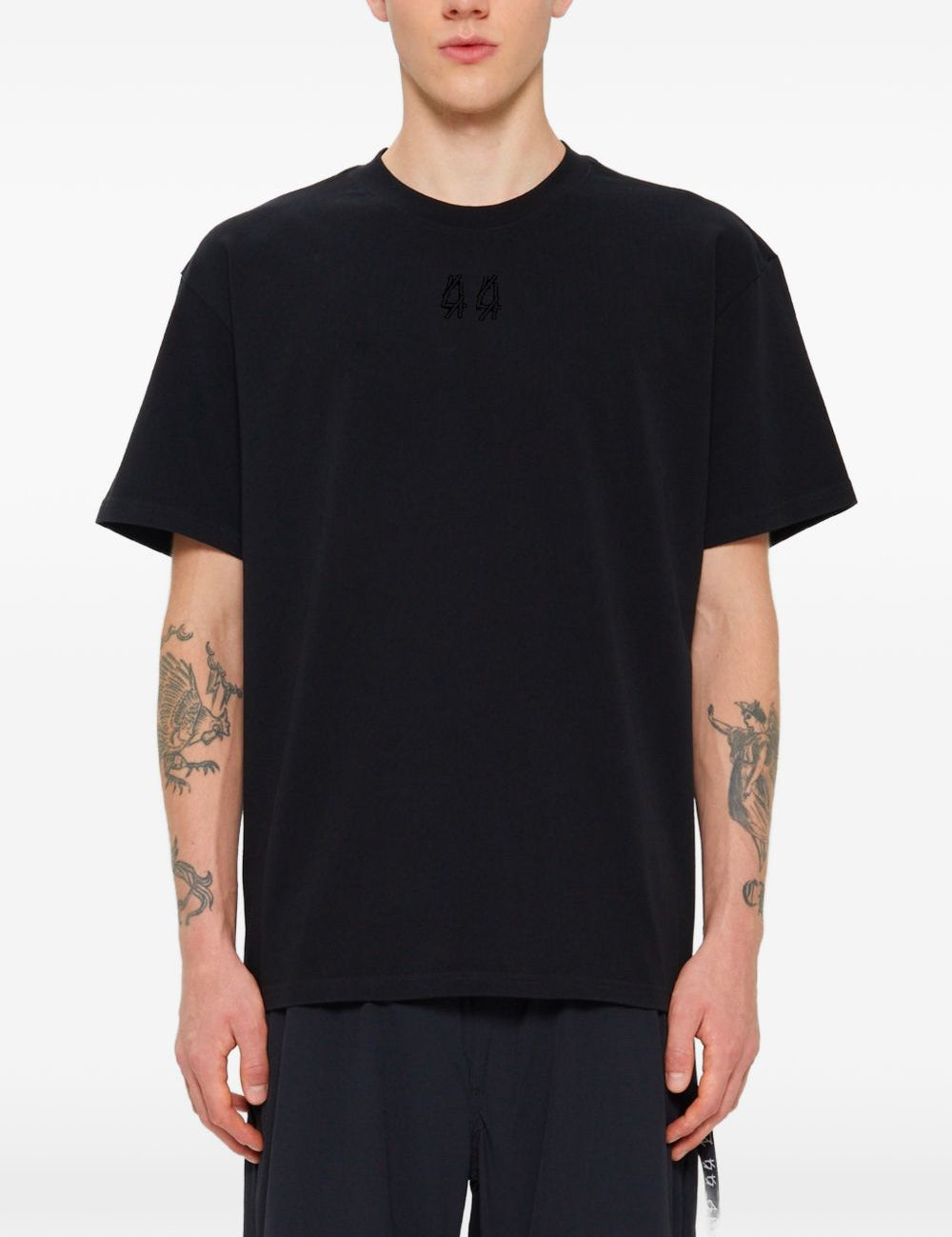 T-shirt con stampa grafica in nero 44 label group - uomo 