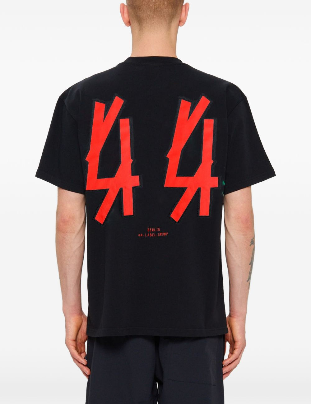 T-shirt con stampa grafica in nero 44 label group - uomo 