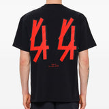 T-shirt con stampa grafica in nero 44 label group - uomo 