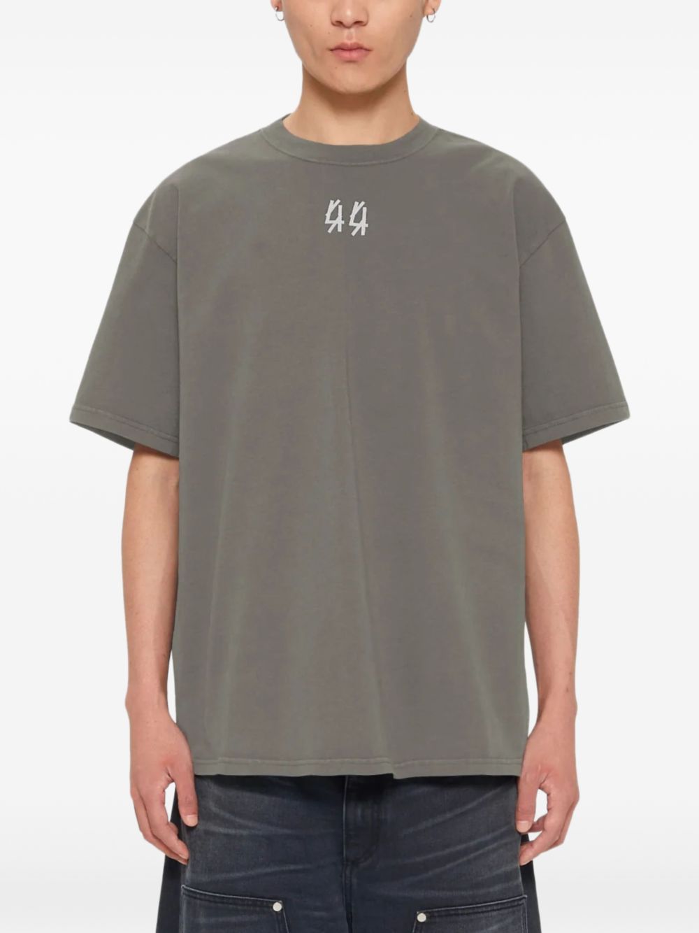 T-shirt con stampa grafica in grigio 44 label group - uomo 