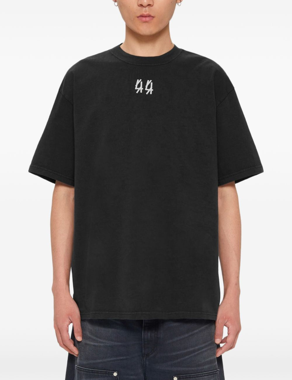 T-shirt con stampa grafica in nero 44 label group - uomo 