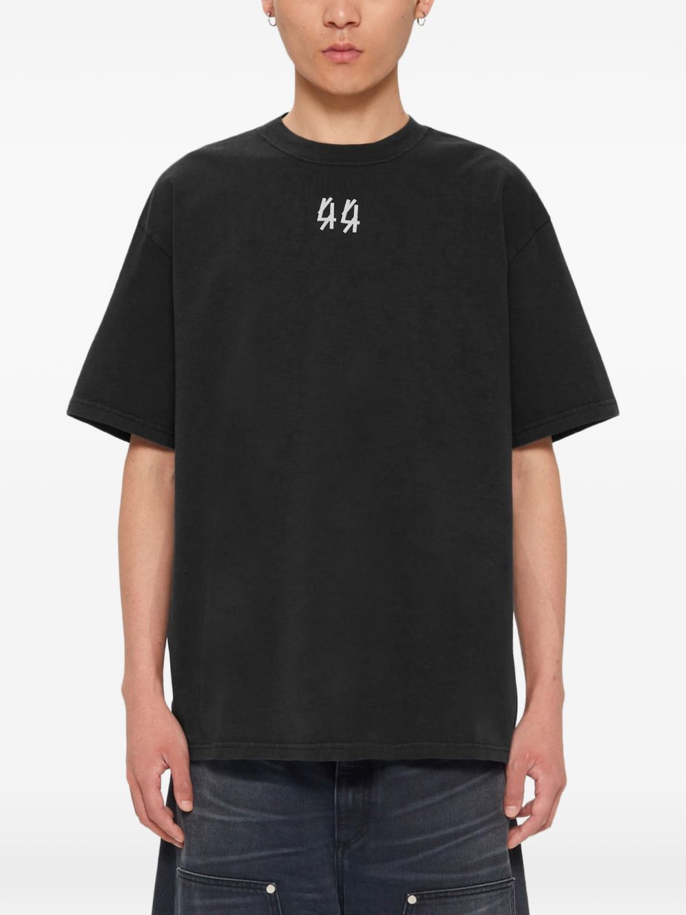 T-shirt con stampa grafica in nero 44 label group - uomo 