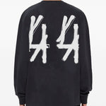 T-shirt con stampa grafica in nero 44 label group - uomo 