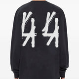 T-shirt con stampa grafica in nero 44 label group - uomo 