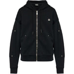 Felpa con zip in nero 44 label group - uomo 