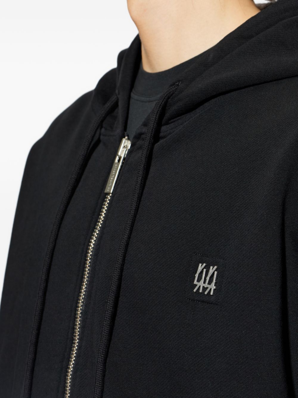 Felpa con zip in nero 44 label group - uomo 