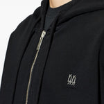 Felpa con zip in nero 44 label group - uomo 