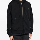 Felpa con zip in nero 44 label group - uomo 
