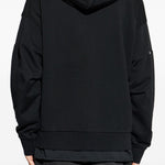 Felpa con zip in nero 44 label group - uomo 