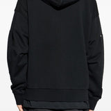 Felpa con zip in nero 44 label group - uomo 