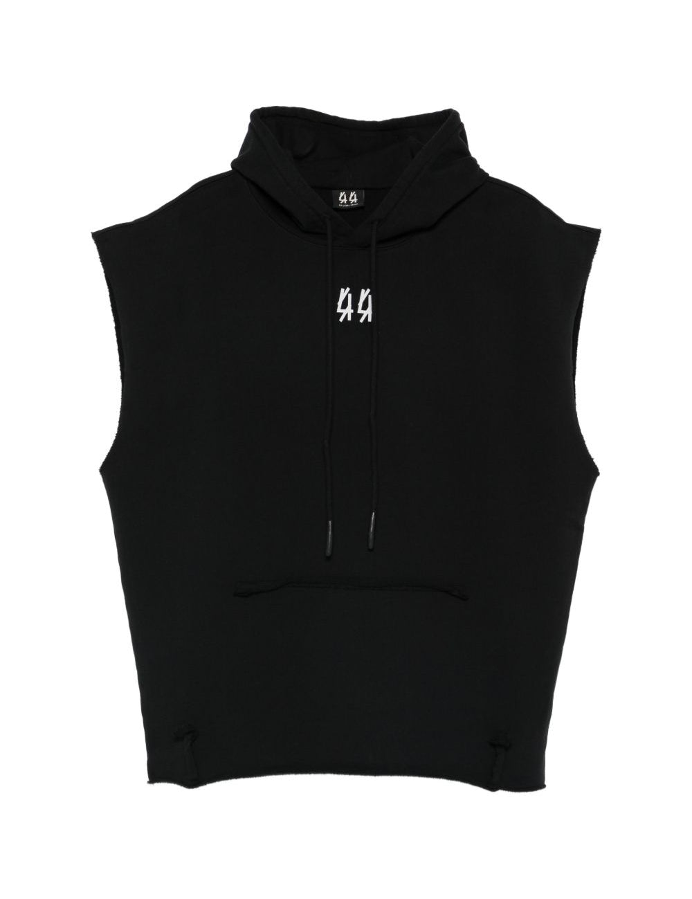 Felpa con cappuccio mini logo in nero 44 label group - uomo 