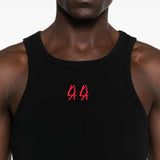 Canotta con ricamo in nero 44 label group - uomo 