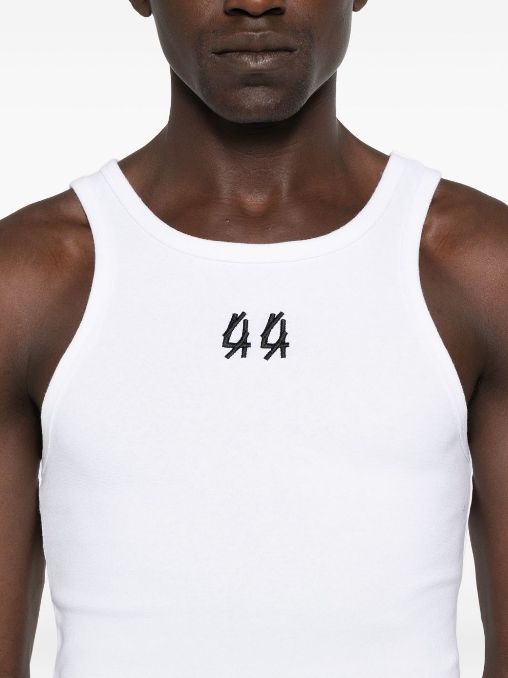 Canotta con ricamo in bianco 44 label group - uomo 