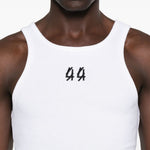 Canotta con ricamo in bianco 44 label group - uomo 