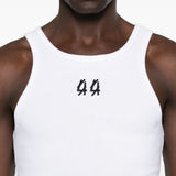Canotta con ricamo in bianco 44 label group - uomo 