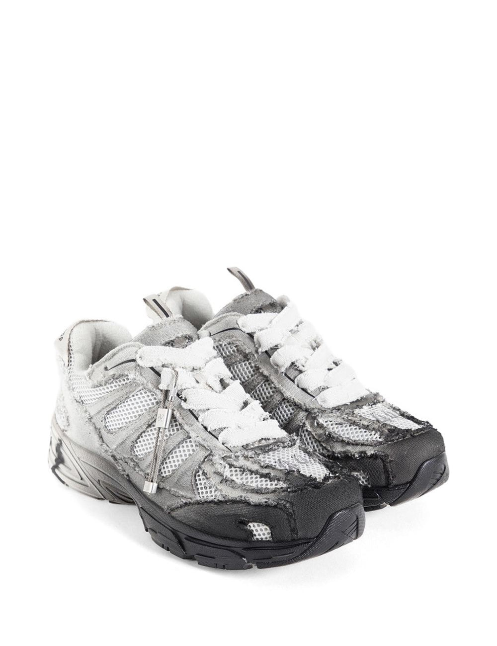 Sneakers Dragger con effetto vissuto in grigio e bianco 44 label group - uomo 