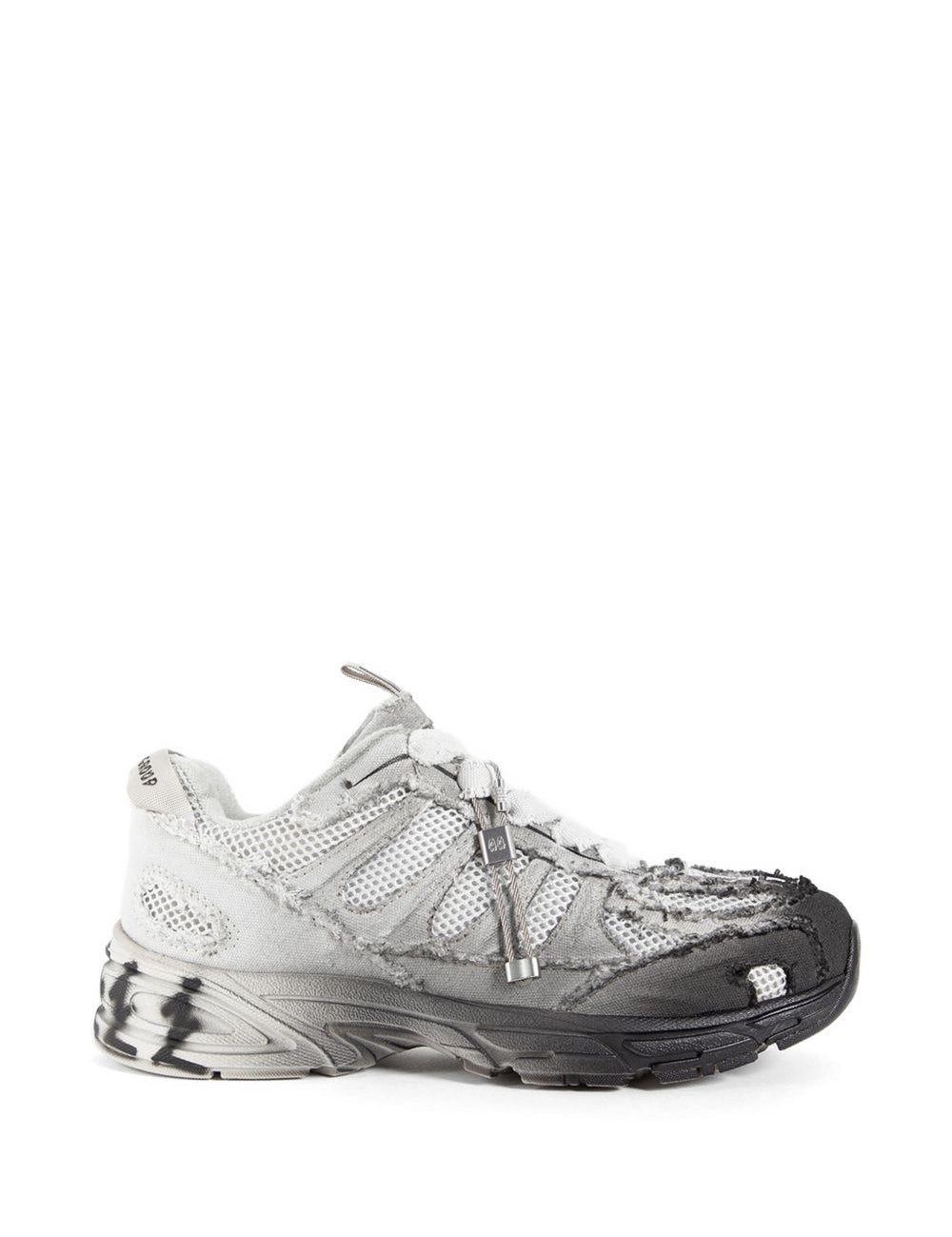 Sneakers Dragger con effetto vissuto in grigio e bianco 44 label group - uomo 