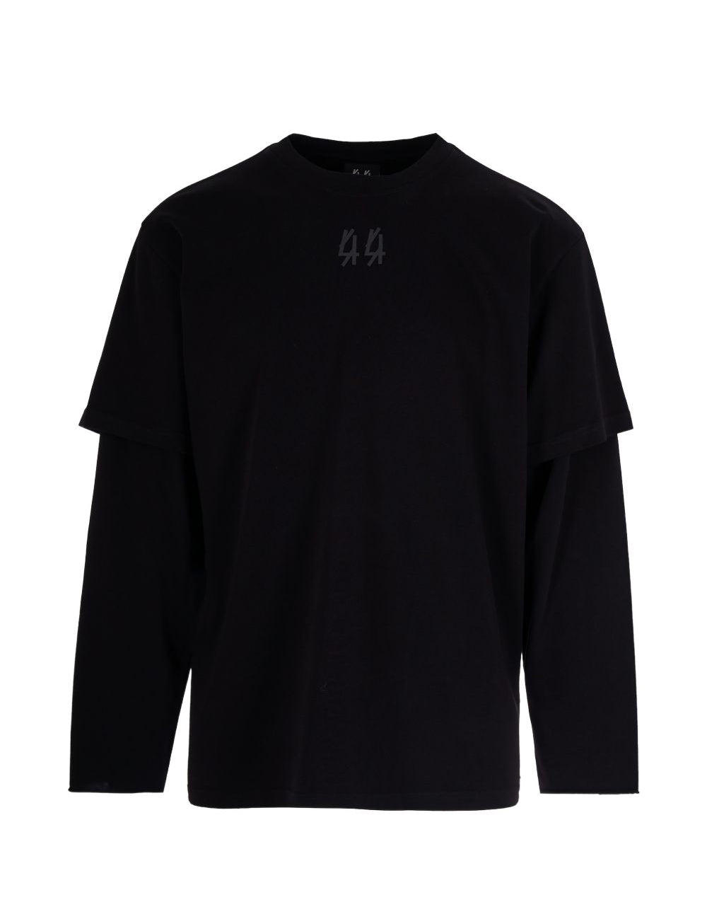 T-shirt a maniche lunghe in nero 44 label group - uomo 