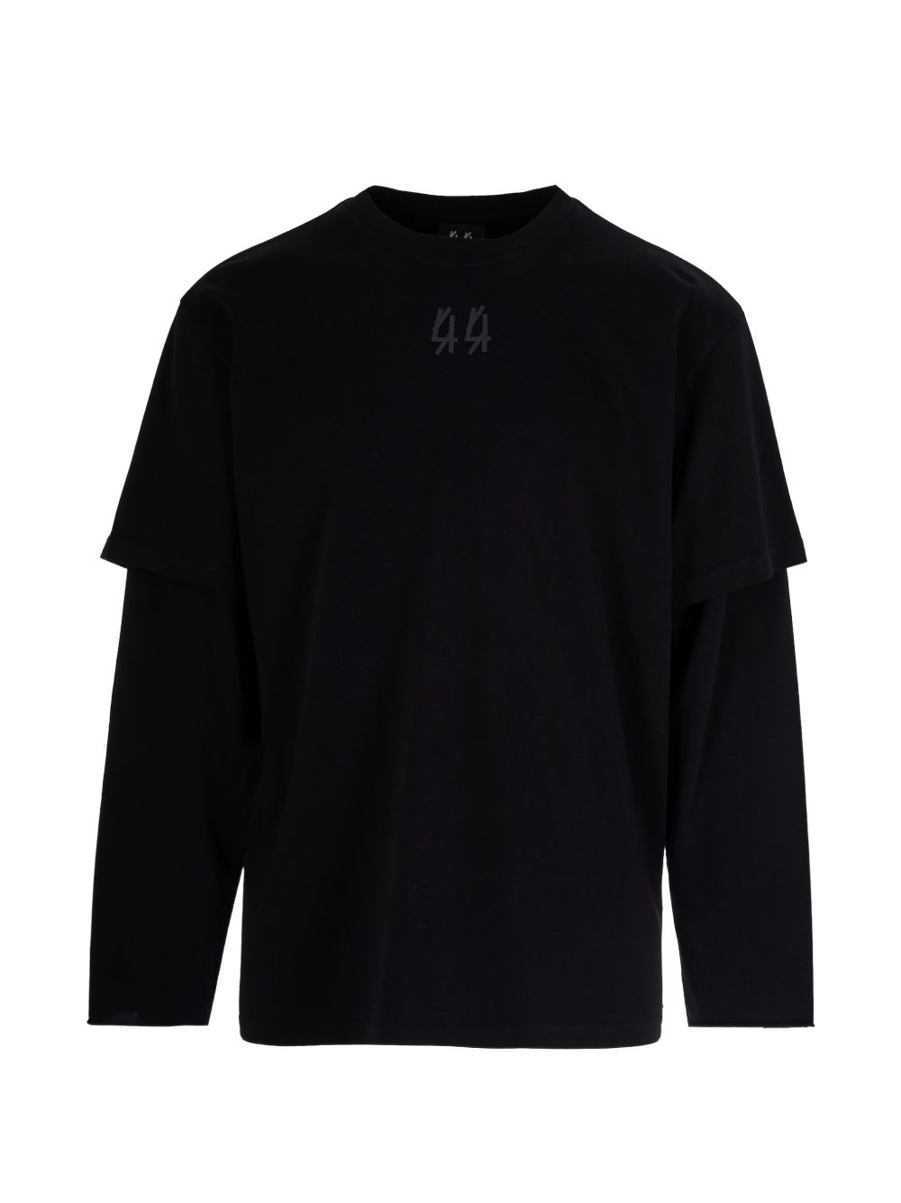 T-shirt a maniche lunghe in nero 44 label group - uomo 