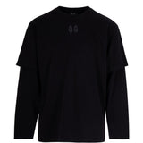 T-shirt a maniche lunghe in nero 44 label group - uomo 