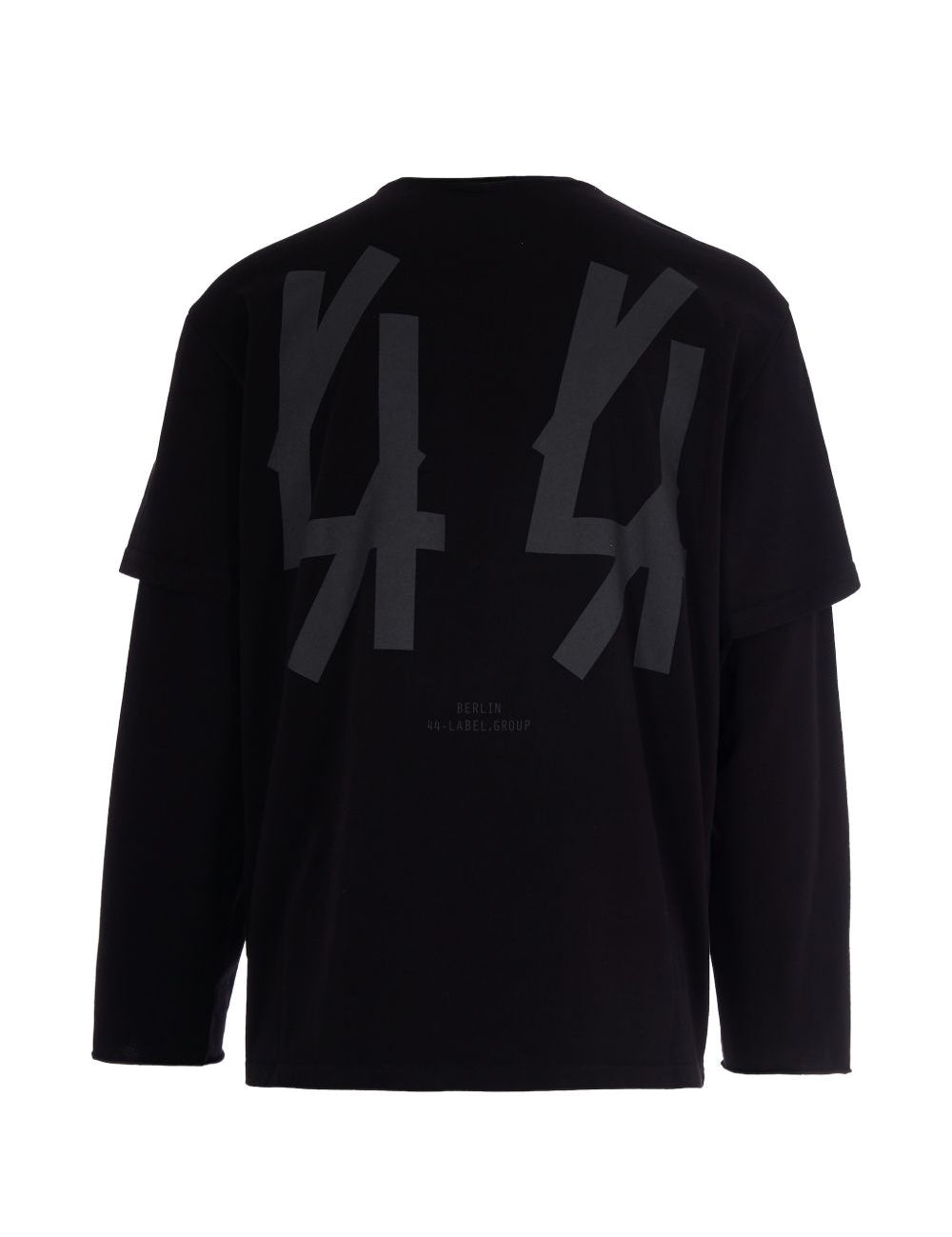 T-shirt a maniche lunghe in nero 44 label group - uomo 