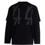 T-shirt a maniche lunghe in nero 44 label group - uomo 