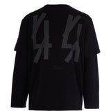 T-shirt a maniche lunghe in nero 44 label group - uomo 