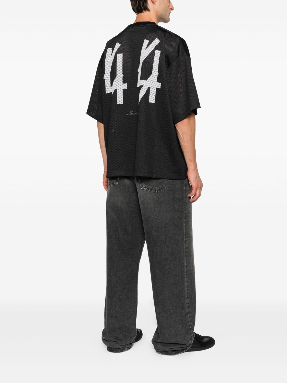 T-shirt con logo in nero 44 label group - uomo 