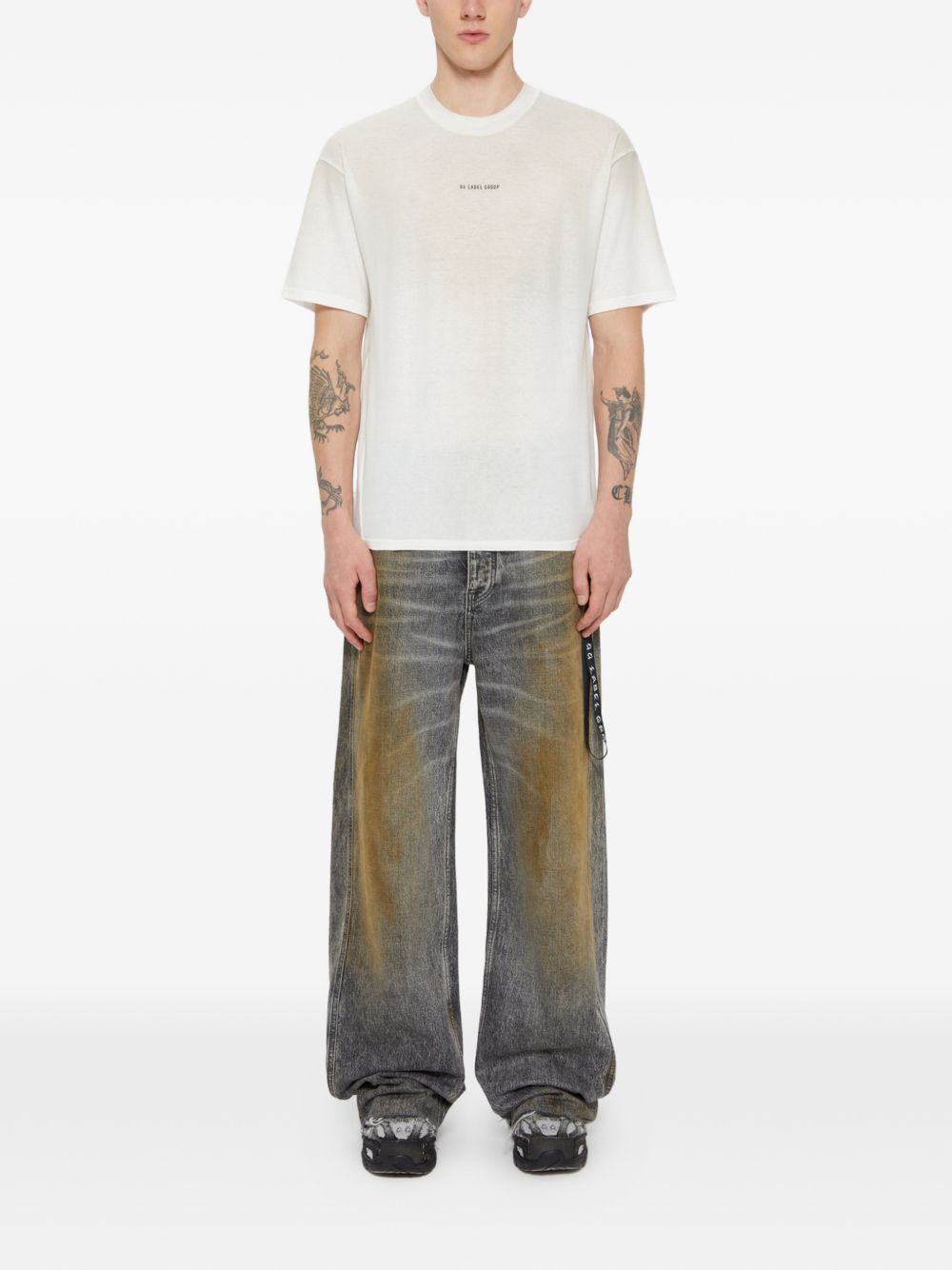 T-shirt in jersey in bianco 44 label group - uomo 