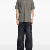T-shirt con stampa grafica in grigio 44 label group - uomo 