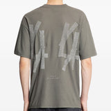 T-shirt con stampa grafica in grigio 44 label group - uomo 