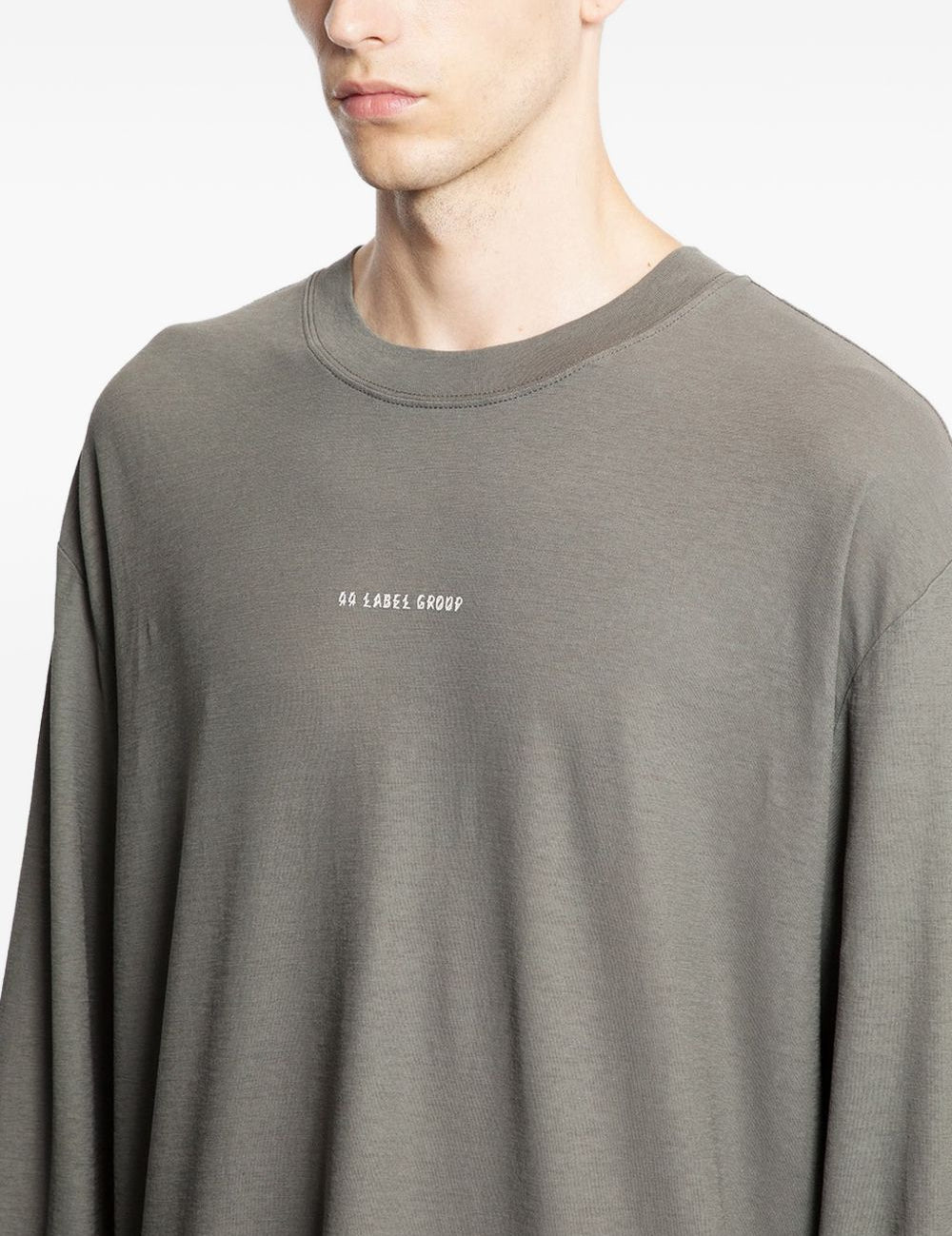 T-shirt a maniche lunghe in grigio 44 label group - uomo 