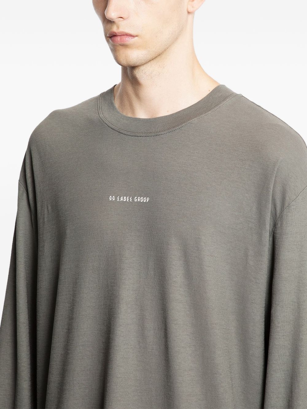 T-shirt a maniche lunghe in grigio 