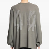 T-shirt a maniche lunghe in grigio 