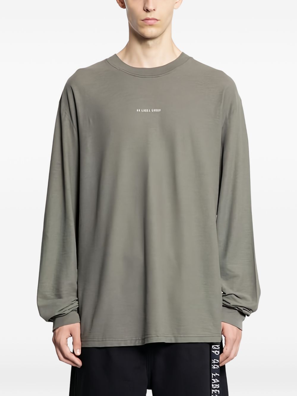 T-shirt a maniche lunghe in grigio 