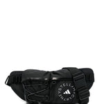 Borsa da marsupio con logo stampato in nero Adidas by stella mc cartney - donna 